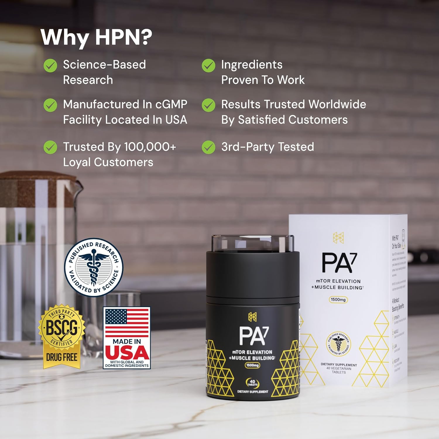 HPN PA7 Phosphatidic Acid Leucine Muscle Builder Boost mTOR Build Mass Strength from Your Workout - Görsel 2