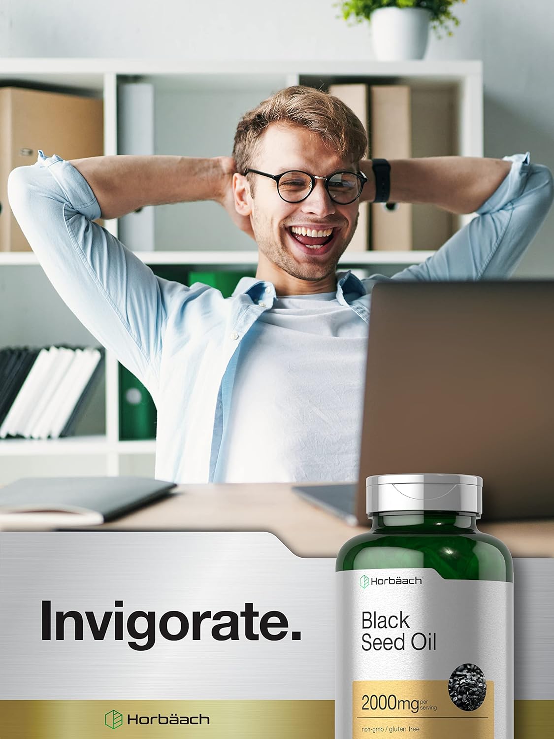Horbaach Black Seed Oil Cold Pressed with Omega 6-9 Nigella Sativa 2000mg 120 Softgel - Görsel 2