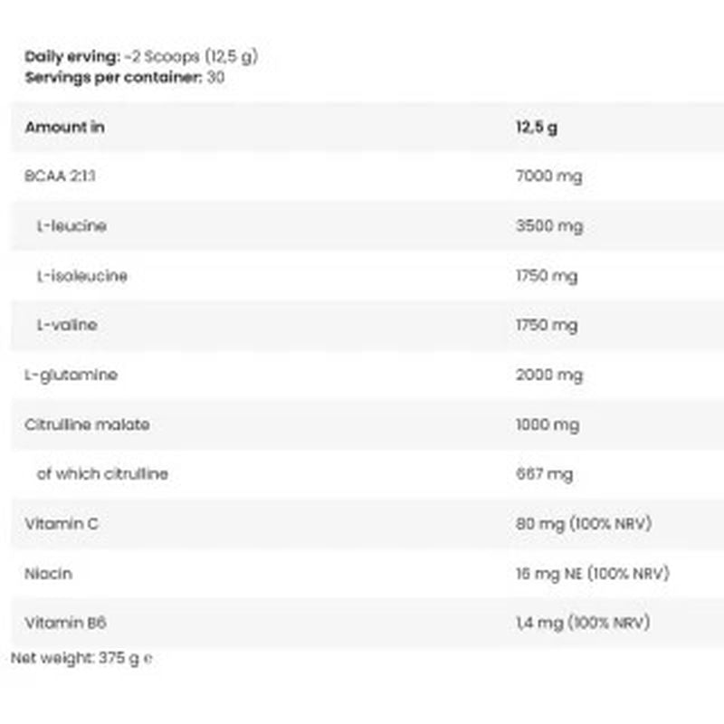 Kevin LEVRONE İce BCAA GLUTAMİN CİTRULLİNE MALATE 375 g - Görsel 2
