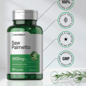 Horbaach Saw Palmetto (Cüce Palmiye) Hair Skin  3600mg | 120 Capsules