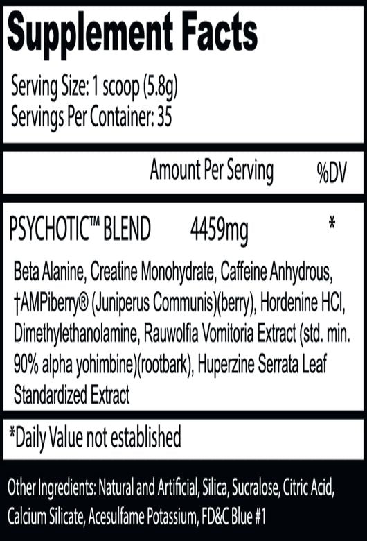 Insane Labz Psychotic PreWorkout 35 SERVİS - Görsel 2