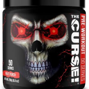 JNX SPORTS The Curse! PreWorkout Caffeine Beta-Alanine Creatine L-Citrulline Boost Energy Strength & Focus