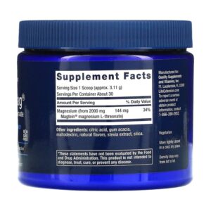 Life Extension Neuro Mag Magnesium L-Threonate Magtein Tropical Punch 93.35 g