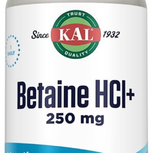 KAL Betaine HCL with Pepsin Digestive Enzymes for Gut Health 100 Tablet