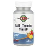 KAL GABA L-Theanine Stress B 12 Thiamine Folate Brain & Cognitive 100 Lozenges