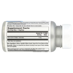 KAL Lithium Orotate Brain & Cognitive Mood Support 5 mg 120 VegCaps - Görsel 2