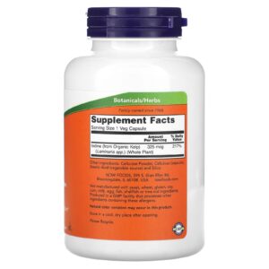NOW Foods, Kelp, Yosun 325 mcg, 250 Tablet - Görsel 2