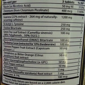 Kevin Levrone Anabolic Oxy Clen DMAE  Yohimbine  Niacin Guarana