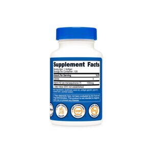 Nutricost Vitamin K2 MK-7 100 mcg 120 Softgels - Görsel 2