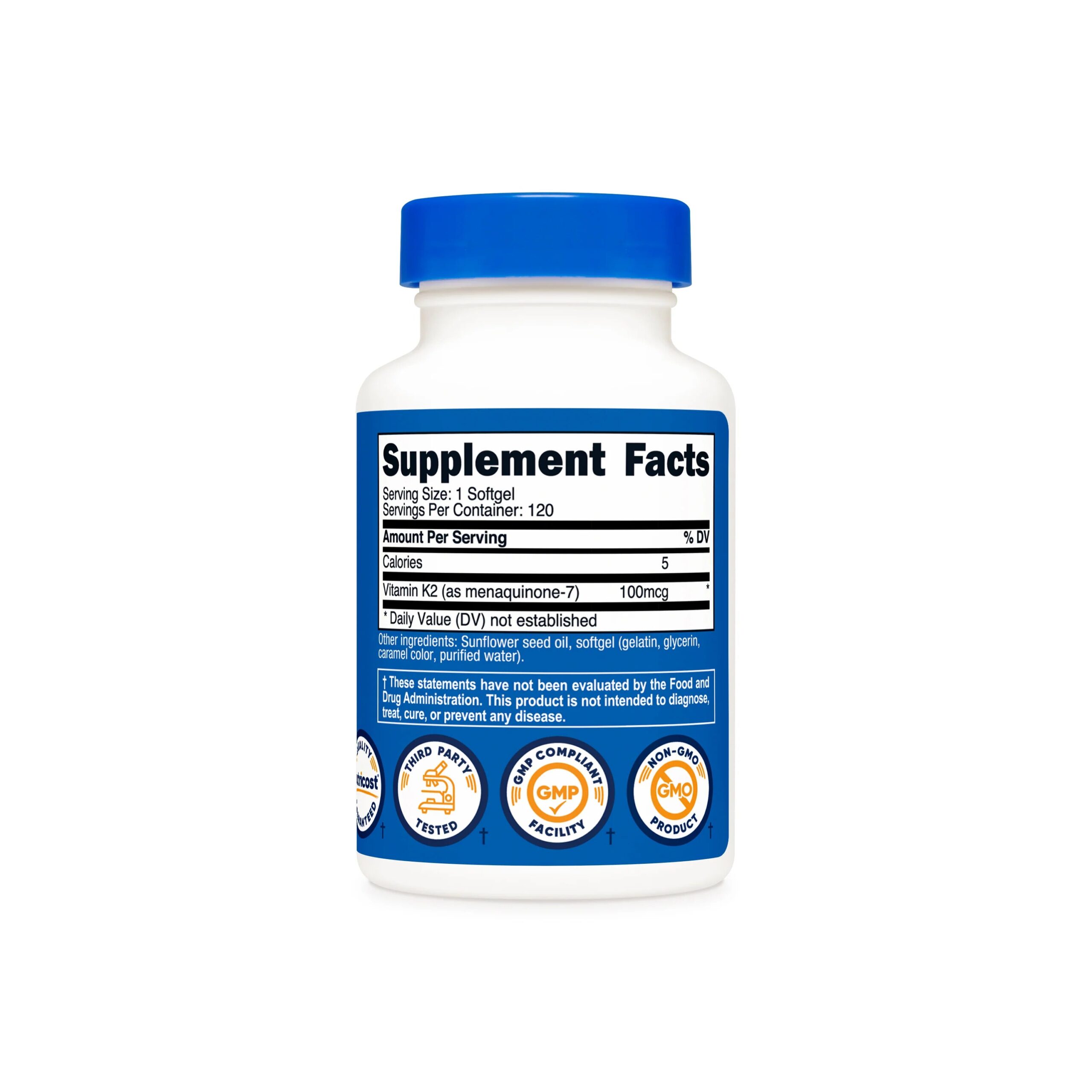 Nutricost Vitamin K2 MK-7 100 mcg 120 Softgels
