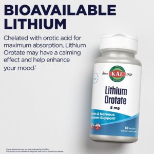 KAL Lithium Orotate 5mg General Wellness Support 60 VegCaps - Görsel 2