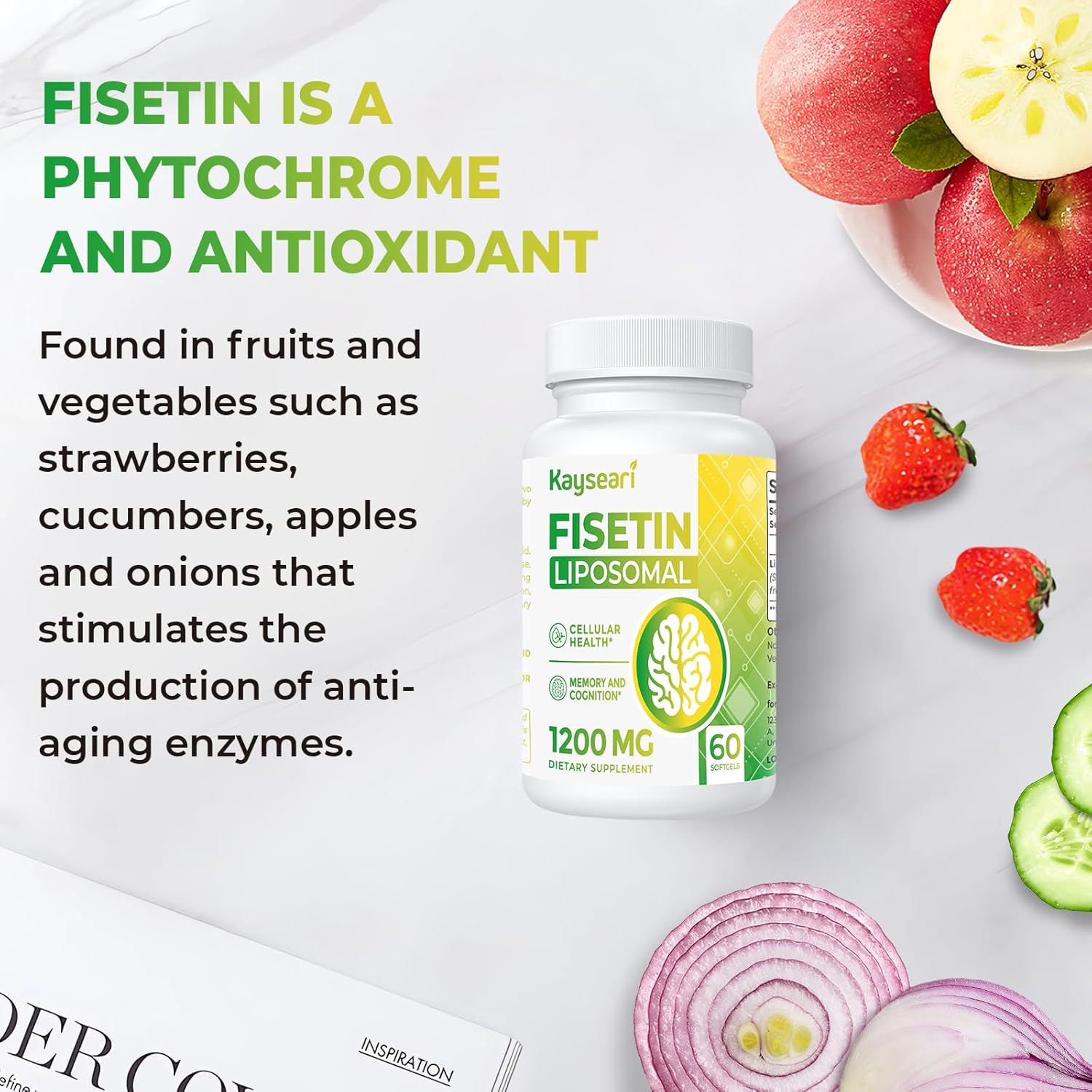 Kayseari Fisetin 1200mg Liposomal Fisetin 98% 60 Caps - Görsel 4