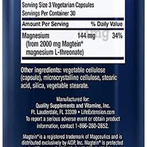 Life Extension Neuro Mag magnesium l-threonate 90 Kapsül