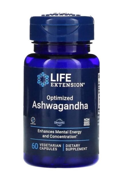 Life Extension Optimized Sensoril Ashwagandha - Healthy Stress Response Focus Memory Stress Relief - Vegetarian 60 Caps