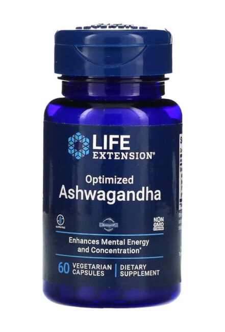 Life Extension Optimized Sensoril Ashwagandha - Healthy Stress Response Focus Memory Stress Relief - Vegetarian 60 Caps
