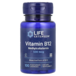Life Extension Vitamin B12 Methylcobalamin 500 mcg 100 Vegetarian Lozenges