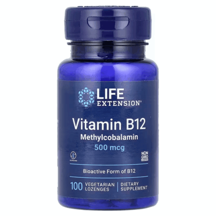 Life Extension Vitamin B12 Methylcobalamin 500 mcg 100 Vegetarian Lozenges