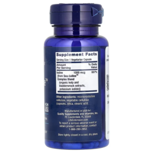 Life Extension Sea-Iodine İyot Organic Kelp Greens & Superfoods 1,000 mcg 60 Vegetarian Caps - Görsel 2