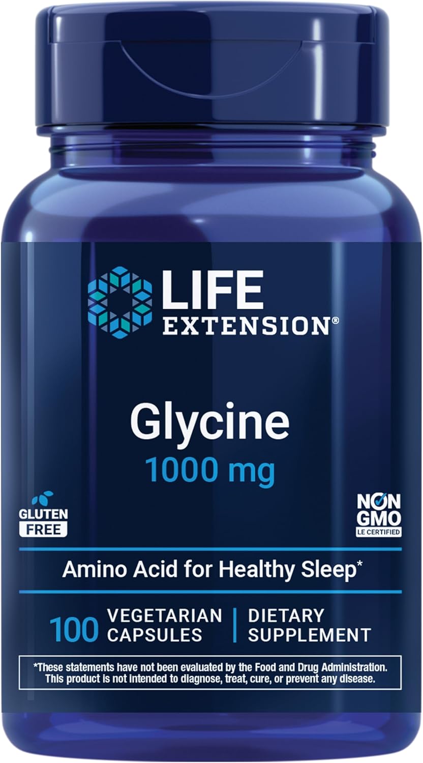 Life Extension Glycine 1000 mg Amino Acid That Promotes Healthy Sleep 100 Caps - Görsel 3