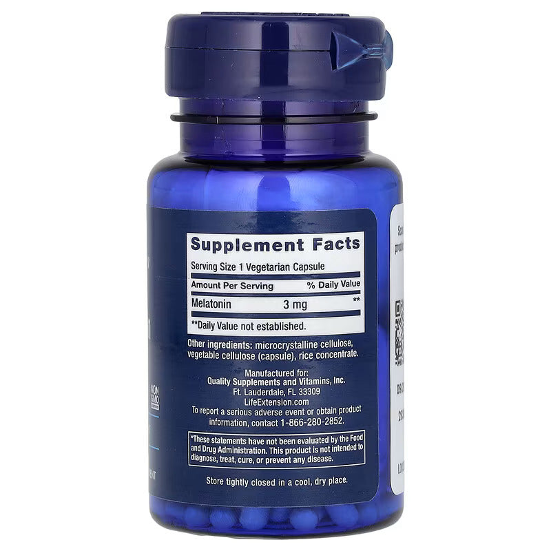 Life Extension Melatonin 3 mg 60 Vegetarian Caps