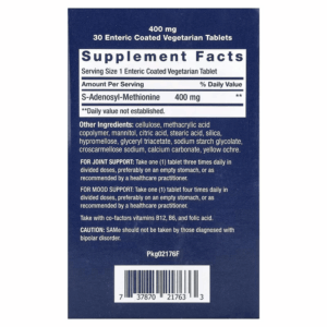 Life Extension Same S-Adenosyl-Methionine 400 mg Brain & Cognitive Mood Health Liver Health and Joint Support 30 Tablet - Görsel 2