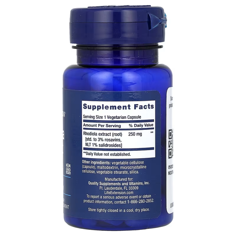 Life Extension Rhodiola Extract 250 mg 60 Vegetarian Caps