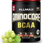 ALLMAX AMINOCORE BCAA Workout Muscle Recovery Amino Acids 30 Servis White Grape