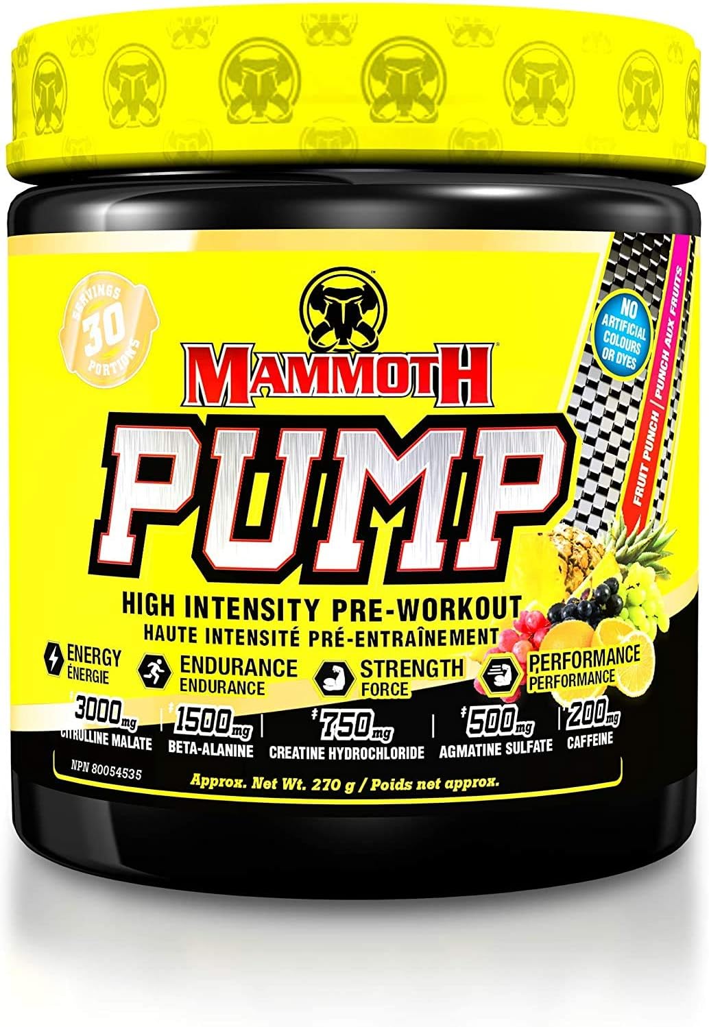 MAMMOTH PUMP PreWorkout Heightened Focus, Quick Recovery - Görsel 3