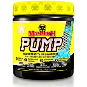 MAMMOTH PUMP PreWorkout Heightened Focus, Quick Recovery