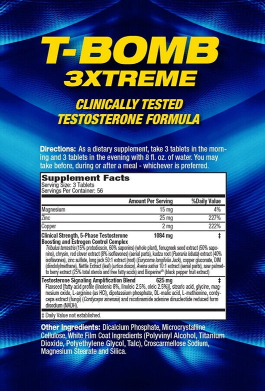 Maximum Human MHP T-Bomb Testosterone Testo Booster 3xtreme 168 Tablet - Görsel 2