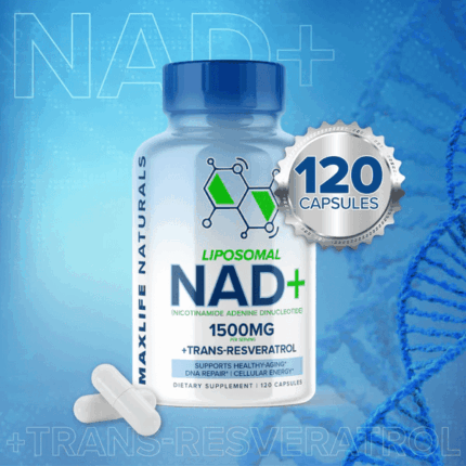 Maxlife Naturals Liposomal NAD+ Trans-Resveratrol Anti Aging 1500mg - 120 Caps