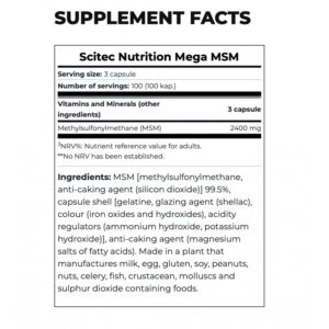 Scitec Nutrition Mega MSM Glukozamin 100 caps - Görsel 2