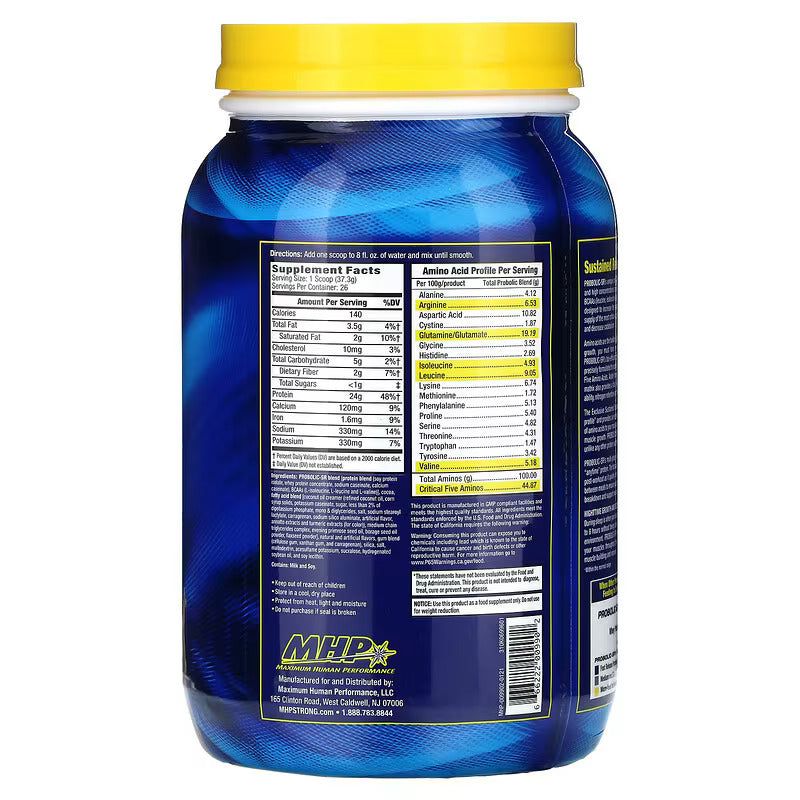 MHP, Probolic-SR Chocolate Komplex Protein (İsolate+Whey Protein) 969.8 g - Görsel 3