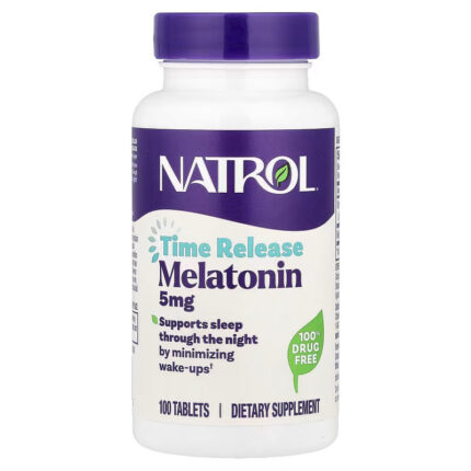 Natrol, Melatonin+B6 Vitamin 5Mg Time Release Sleep Faster 100 Tablet