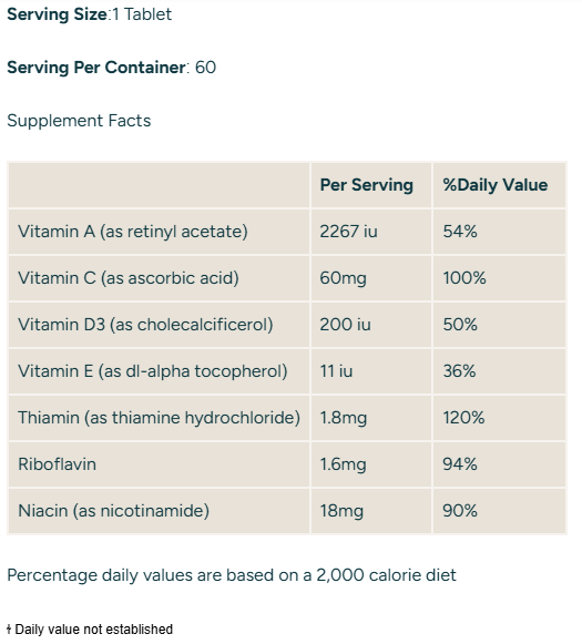 Myprotein Daily Multivitamin Mineral Blend With Niacin - 60 Tablet - Görsel 2