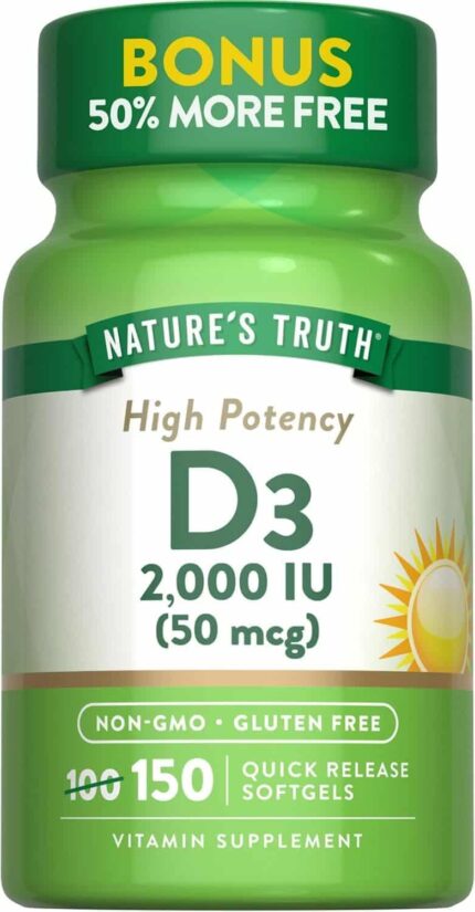 Nature's Truth Vitamin D3 2000 IU 130 Softgels