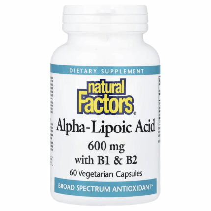 Natural Factors Alpha-Lipoic Acid with Thiamin B1 & B2 Antioxidants 60 Vegetarian Caps