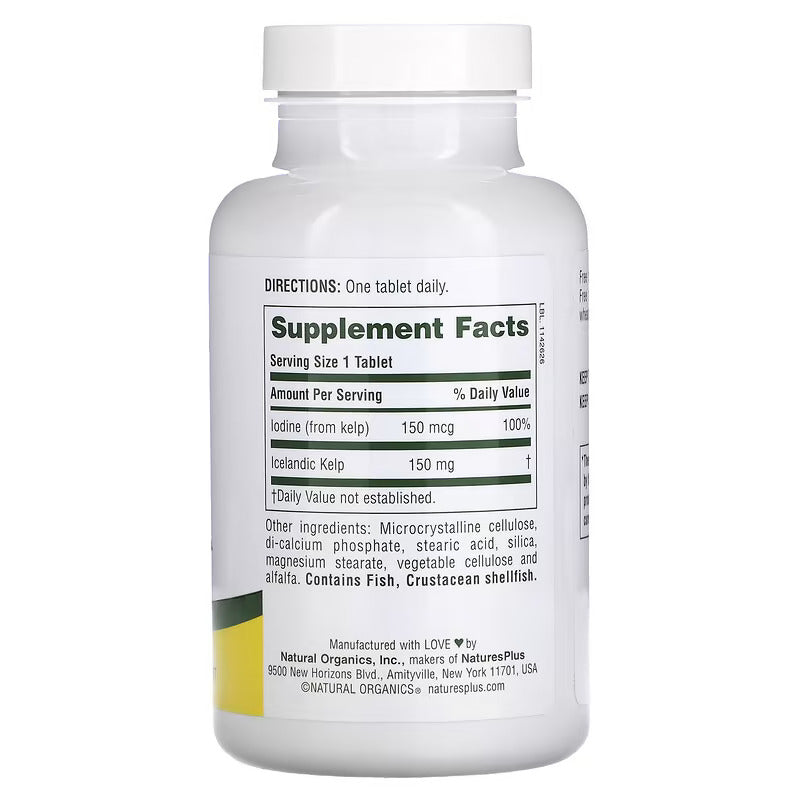 NaturesPlus Icelandic Kelp, Thyroid Support  300 Tablet