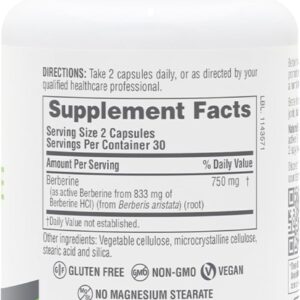 Natures Plus PRO Berberine 750 mg – 60 Caps Supports Healthy Metabolism