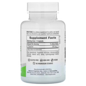NaturesPlus Pro L-Theanine Brain & Cognitive 200 60 Caps - Görsel 2