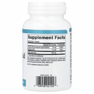 Natural Factors Alpha-Lipoic Acid with Thiamin B1 & B2 Antioxidants 60 Vegetarian Caps