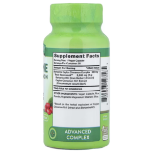 Nature’s Truth Berberine Ceylon Cinnamon Complex 2,000 mg 50 Capsules