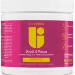 Universal U Boost & Focus Powder Energy and Cognitive B12 Niacin Choline L-Tyrosine Huperzine Beta Alanin Citrulline