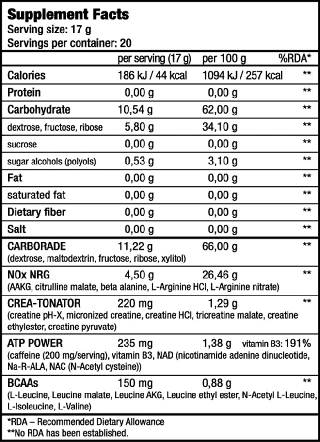 BioTech USA Nitrox Therapy Preworkout 340 g - Görsel 2