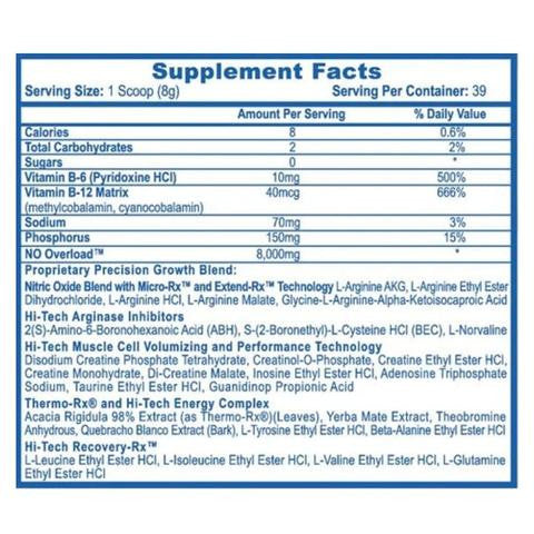 Hitech N.O. Overload Preworkout – 40 SERVİS