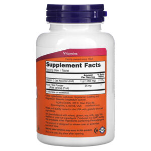 NOW Foods C-1000 Ascorbic Acid Rose Hips Kuşburnu 100 Tablet - Görsel 2