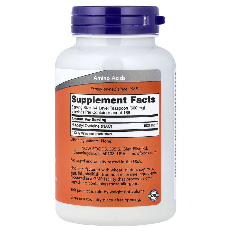 NOW Foods NAC Pure Powder 600 mg 113 g