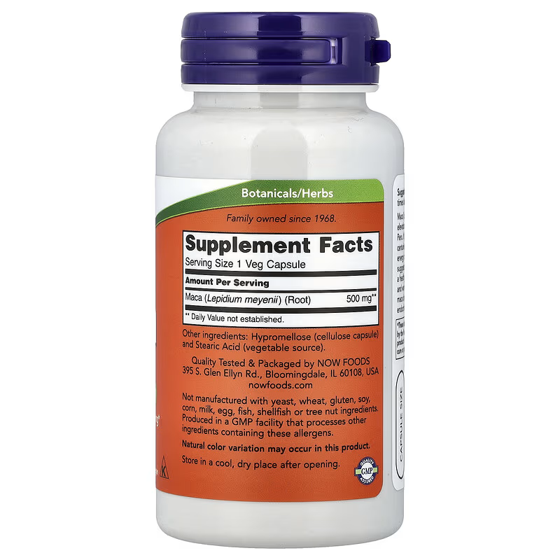 NOW Maca 500mg. / 100 Caps.