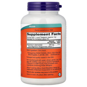 NOW Foods Magnesium Bisglycinate Sleep Powder 227 g - Görsel 2