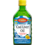 Carlson - Cod Liver Oil 1100 mg Omega-3s Liquid Cognitive Fish Oil Lemon EPA DHA 250 ml
